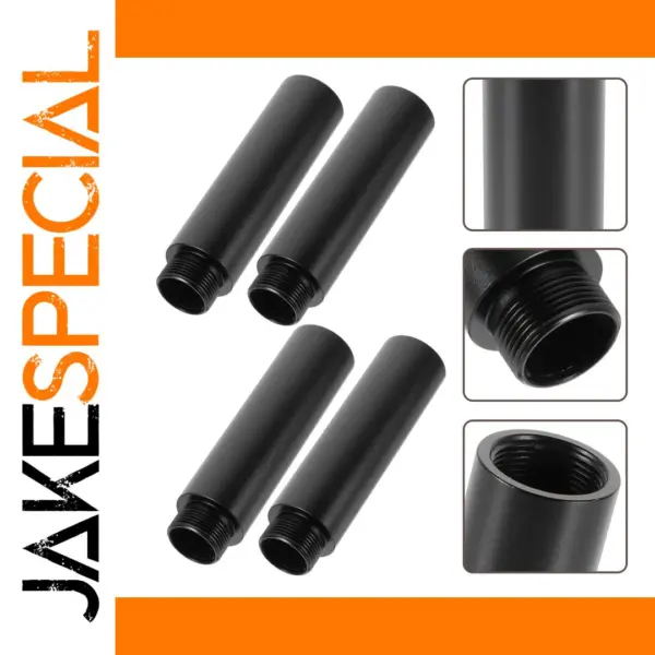 4pcs Mic Stand Extension Tubes Aluminum Black