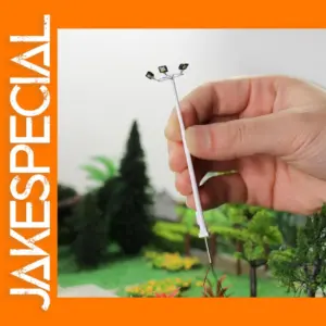 5pcs N Scale Bright White Lampposts 1:150
