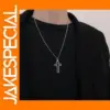 Punk Cross Pendant Necklace for Men and Women