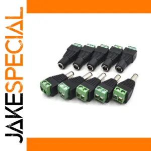 5PCS DC Power Jack Connectors for LED Strips