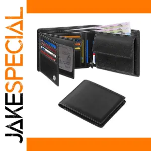 Mens RFID Blocking Slim Wallet with 15 Card Slots