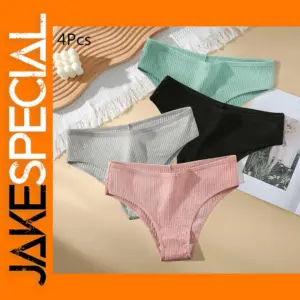 Cotton Sexy Panties for Women 4-Pack