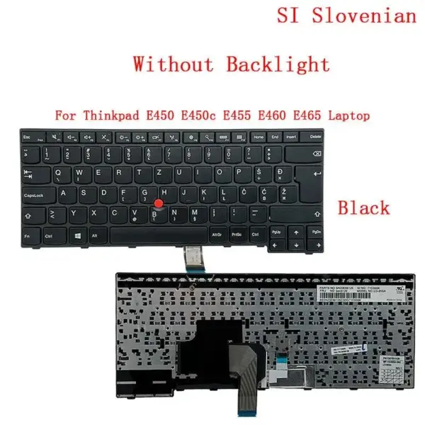 German Swiss QWERTZ Keyboard for Lenovo Thinkpad E450-E465 - Image 9