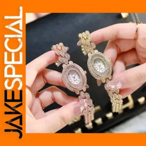 Elegant Quartz Women's Watch CQ219 with Rhinestones