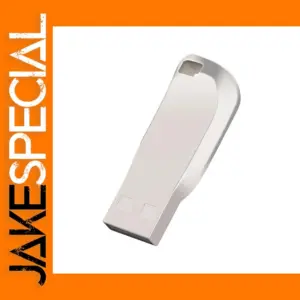 Silver USB Flash Drive 8GB to 128GB with Metal Finish