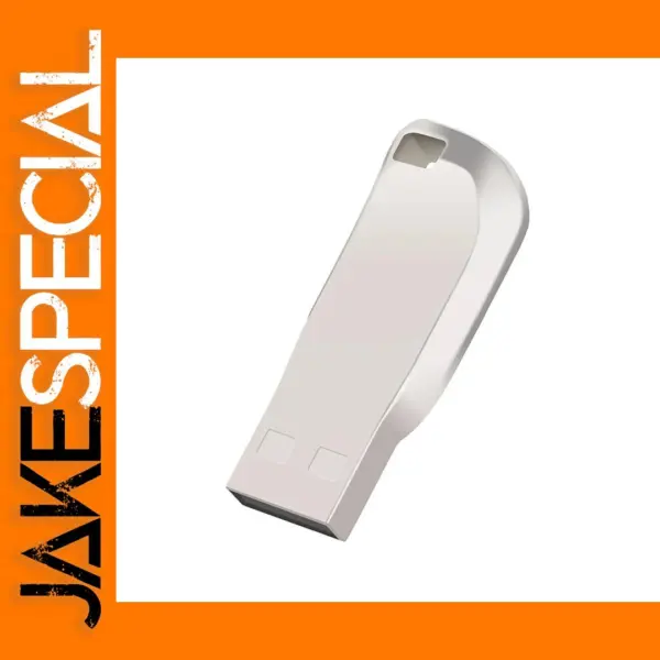 Silver USB Flash Drive 8GB to 128GB with Metal Finish