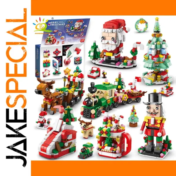 Christmas Elk Deer Building Blocks Set 440+ Pieces