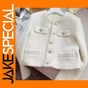 Korean Chic Tweed Jacket for Women
