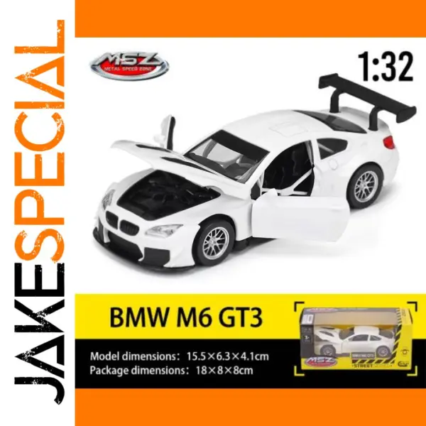 MSZ BMW M6 GT3 1:32 Diecast Model Car