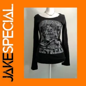 Vintage Gothic Black Long Sleeve T-shirt for Women