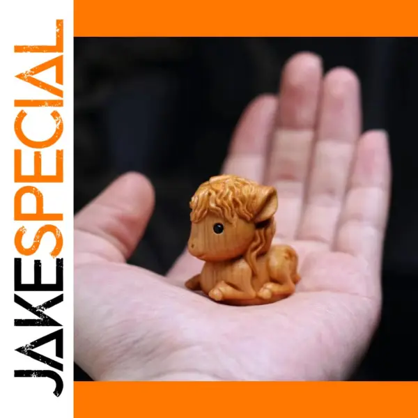 Mini Carved Wooden Horse Figurine Home Decor