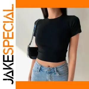 Casual Women's Short Sleeve Crop Top