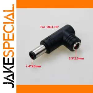 7.4x5.0mm to 5.5x2.5mm DC Power Adapter for Laptops
