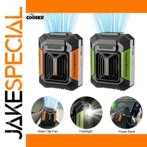 Waist Clip Fan Portable Neck Fan with Power Bank