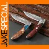 Portable Damascus Steel Folding Camping Knife
