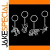 Animal Charm Stainless Steel Keychain