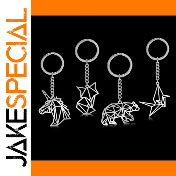 Animal Charm Stainless Steel Keychain