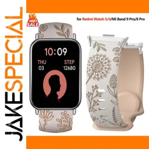 Engraved Silicone Watch Band for Xiaomi Mi & Redmi