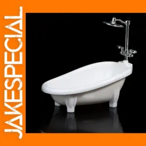 Miniature White Bathtub for 1/6 Dollhouse