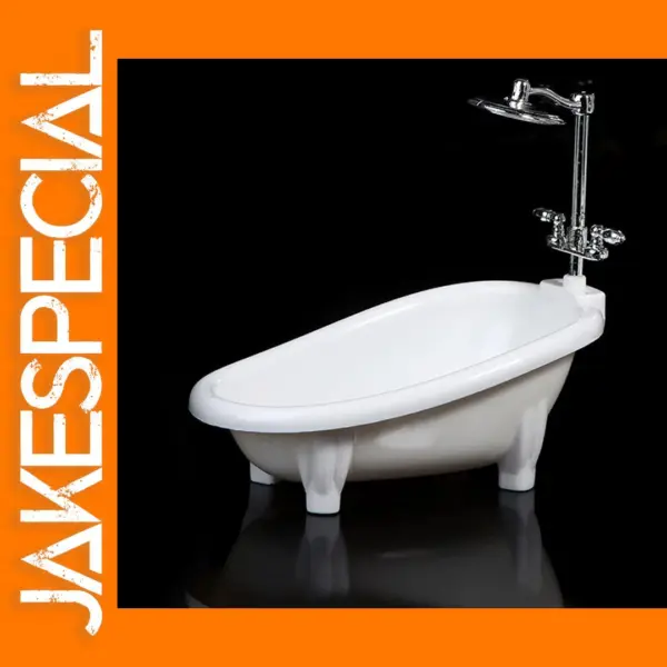 Miniature White Bathtub for 1/6 Dollhouse