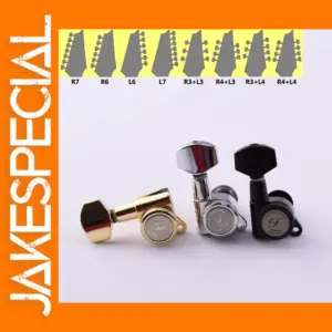 Locking Guitar Machine Heads 1:18 Gear Ratio