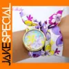 Ladies Flower Fabric Wristwatch by Shsby