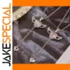 925 Sterling Silver Heart Angel Wings Pendant Necklace
