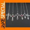 Gothic Punk Cross Drill Pendant Necklace