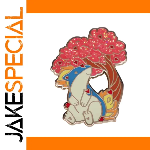 Treeshrew Enamel Pin with Cherry Blossom Design