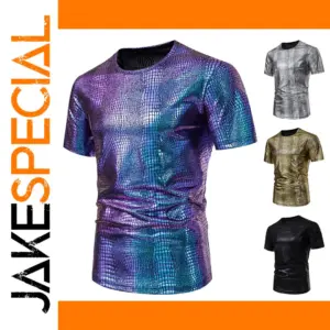 Men's 70s Disco Sequin Shirt for Parties