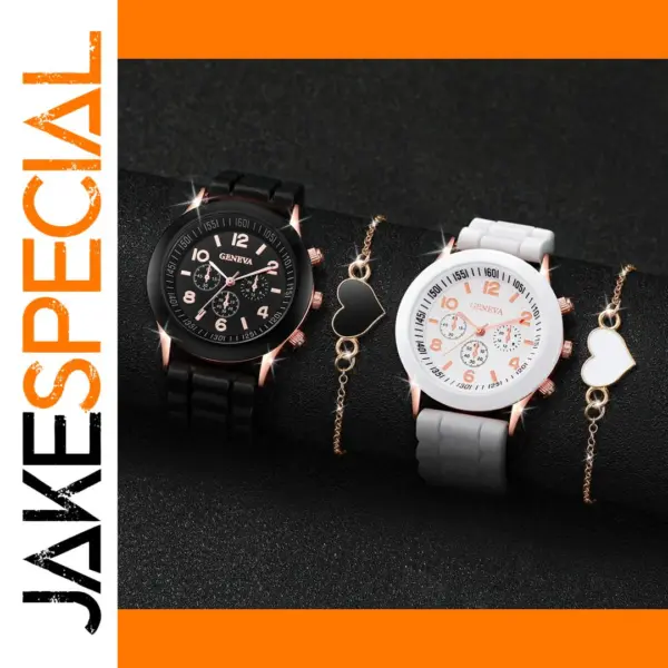 2PCS Geneva Women's Quartz Watch Set