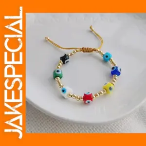 Evil Eye Glass Bead Bracelet for Women
