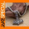 Viking Thor Hammer Pendant Necklace for Men