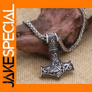Viking Thor Hammer Pendant Necklace for Men