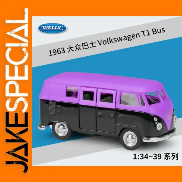 Welly 1963 Volkswagen T1 Bus Diecast Model