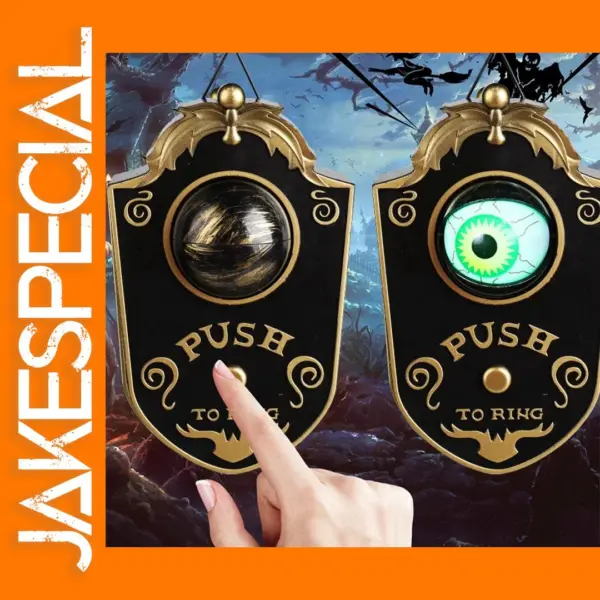 Glowing One-Eyed Halloween Doorbell Decor
