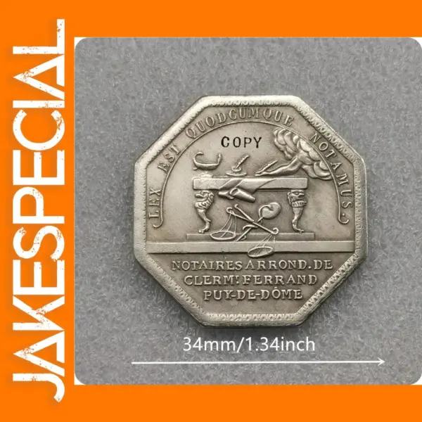 Antique Style French Octagonal Replica Coins