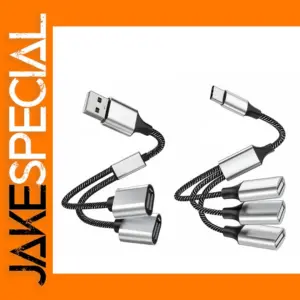 USB Type-C Y Splitter Adapter Cable 30cm