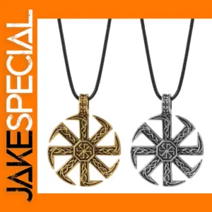 Slavic Kolovrat Pendant Necklace for Men