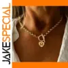 DGIDDK Heart-Shaped Letter Pendant Necklace