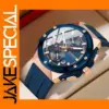 Fashionable Quartz Chronograph Watch with Silicone Strap