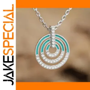 Huitan Trendy Circular Pendant Necklace for Women