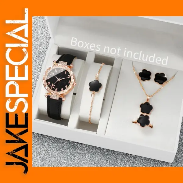 6PCS Women's Fashion Flower Jewelry Set