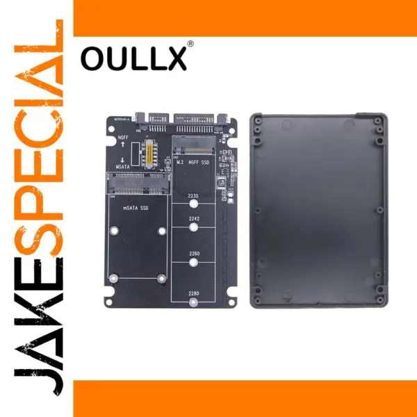 M.2 NGFF MSATA to SATA Adapter with Dual Disk Switch