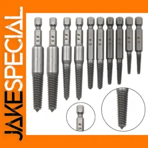 10pc Hexagonal Shank Screw Extractor Set