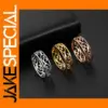 Vintage Filigree Stainless Steel Wedding Ring