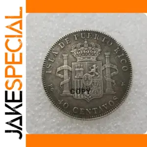 Puerto Rico 40 Centavos Replica Coin