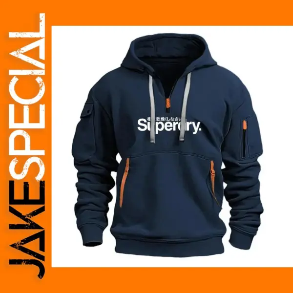 Men's Casual Zipper Hoodie with Pockets