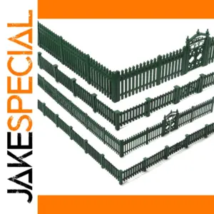 HO Scale Green Model Fences with Gates