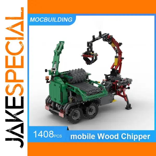 MOC Building Blocks Mobile Wood Chipper 1408PCS